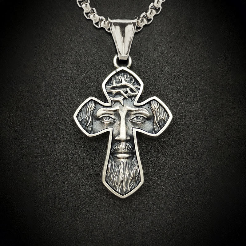 christiandiscipleshop Jesus Cross Silver Handmade Christian Pendant Necklace