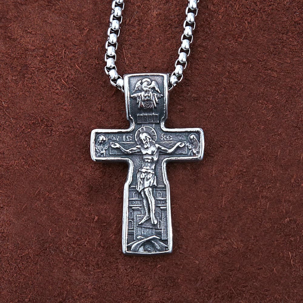 Christiandiscipleshop St Benedict Cross Jesus Orthodox Crucifix Pendant Necklace