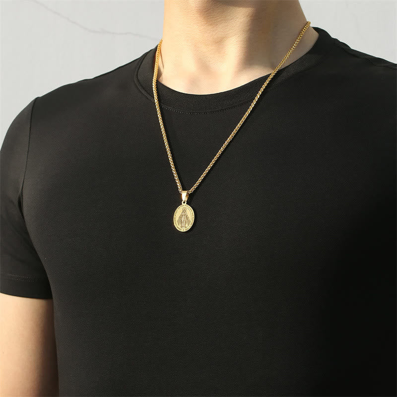 christiandiscipleshop Miraculous Mary Pendant Religion Necklace