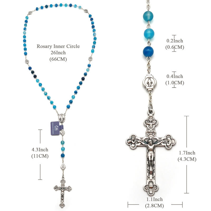 Christianartworkshop Agate Blessing Prayer Rosary (3 color)