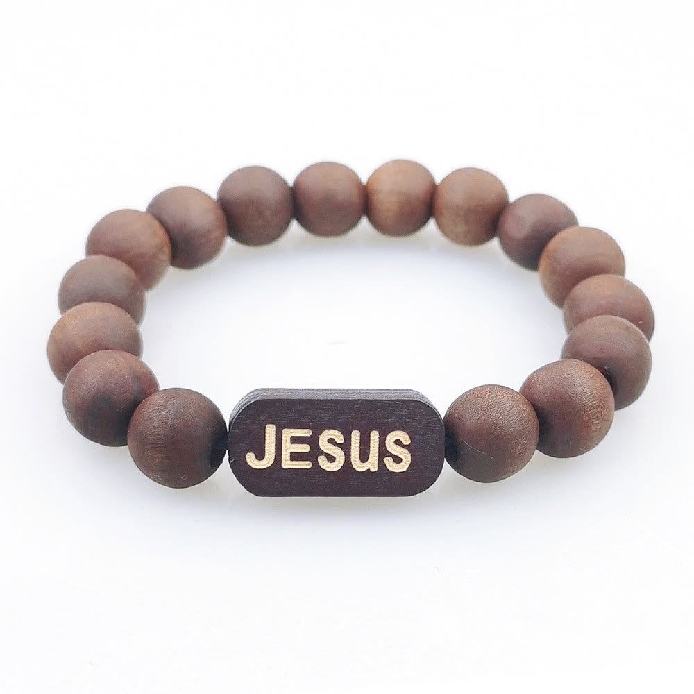 christiandiscipleshop Jesus Wooden Bracelet  Jewelry Gifts