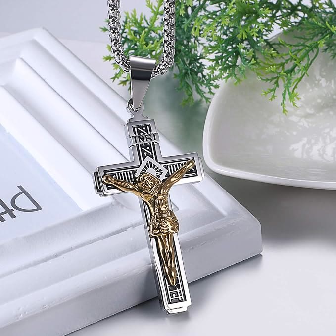 Christiandiscipleshop Crafted Jesus Christiandiscipleshop Crucifix Titanium Necklace