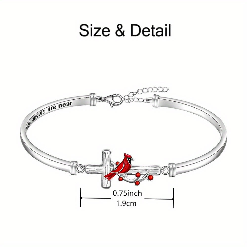 Christiandiscipleshop Cross Cardinal Adjustable Red Bird Bracelet