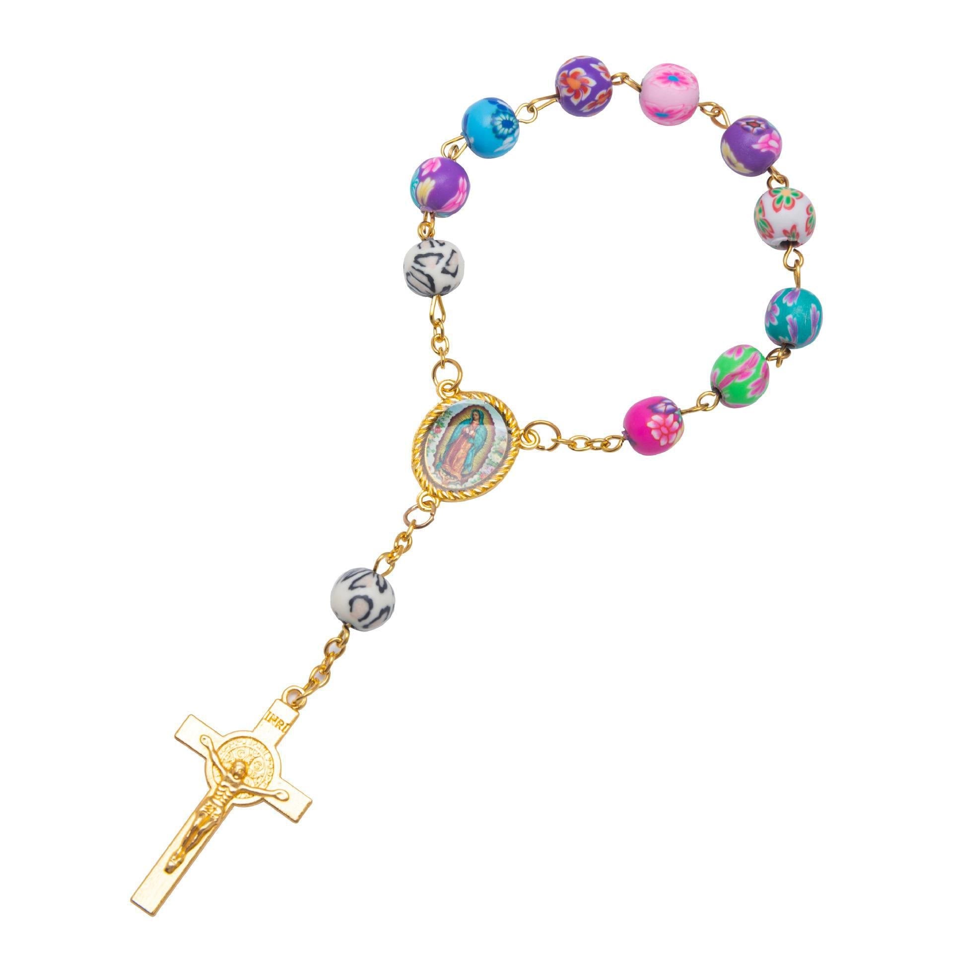 Soft Ceramic Single Decade Rosary Bracelet