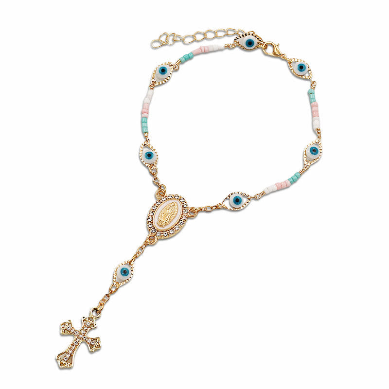 Our Lady of the Cross Bracelet/Car Rosary for Rearview Mirror