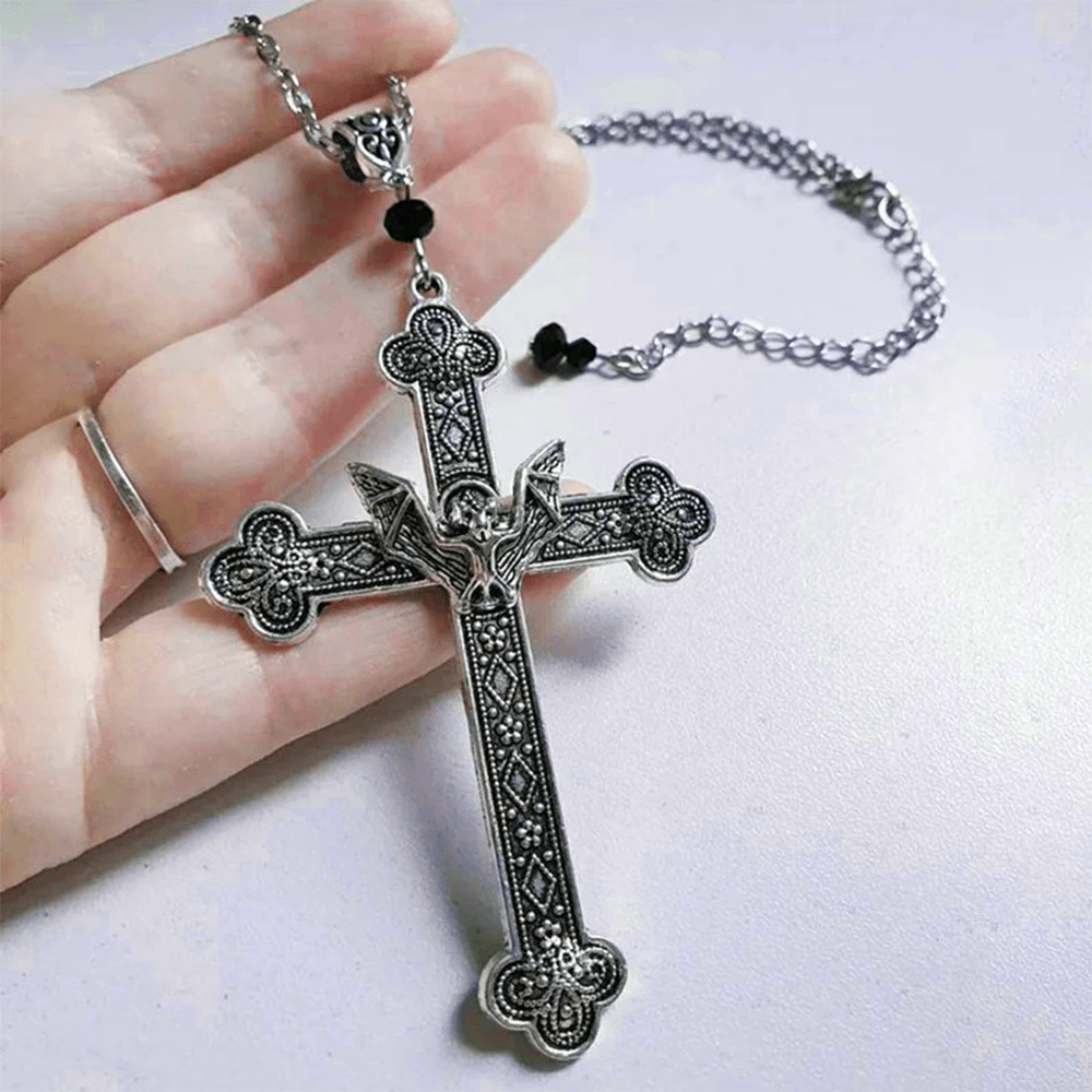 Christiandiscipleshop Retro Religious Christian Faith Cross Bat Necklace