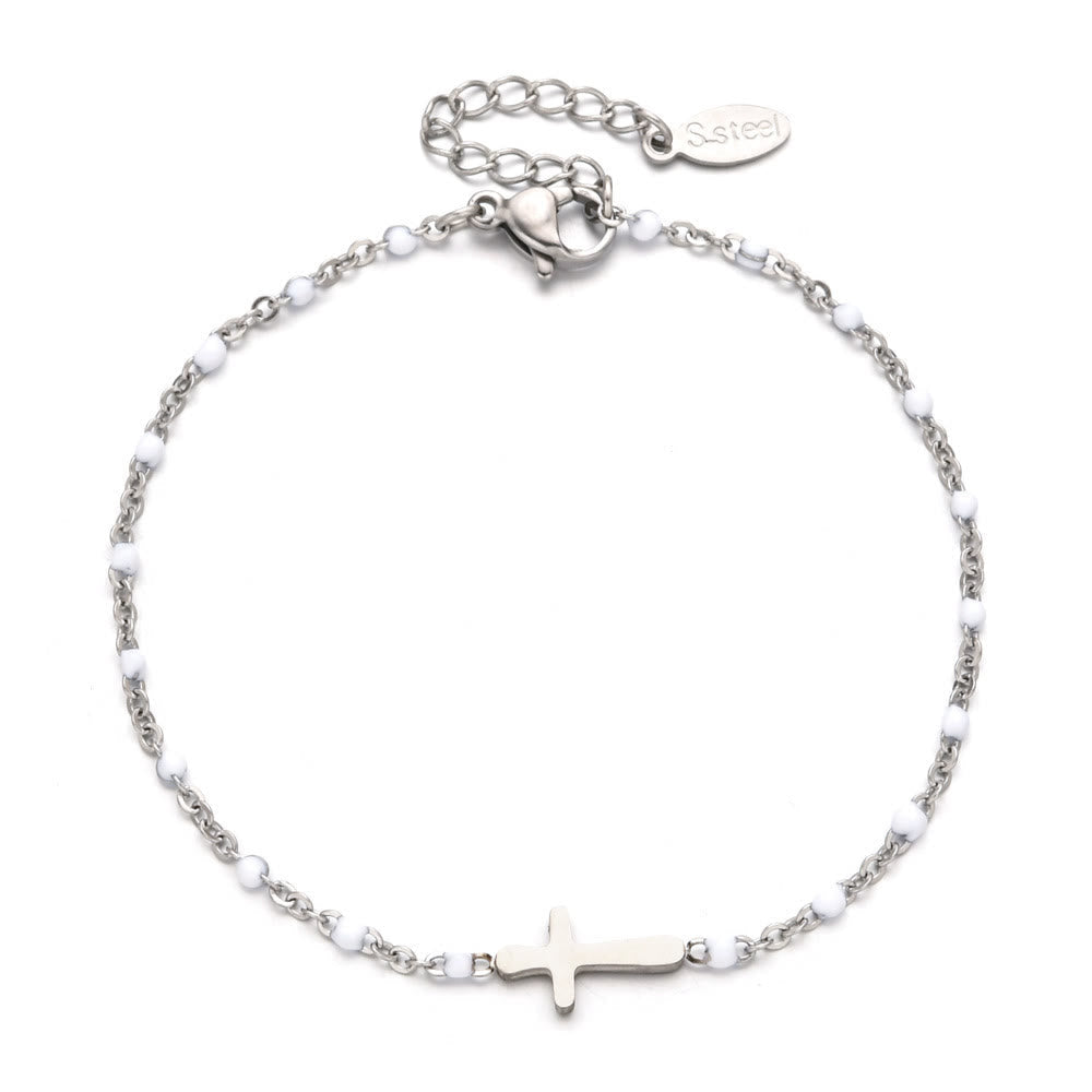 Christiandiscipleshop Delicate Minimalist Cross Bracelet