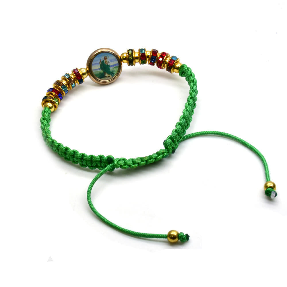 Christiandiscipleshop St. Jude Green String Adjustable Bracelet