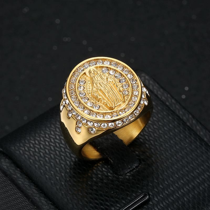 christiandiscipleshop Virgin Mary Stainless Steel Catholic Ring