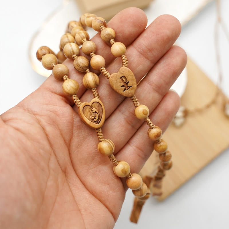 christiandiscipleshop Handmade Olive Wood Quality Praying Rosary