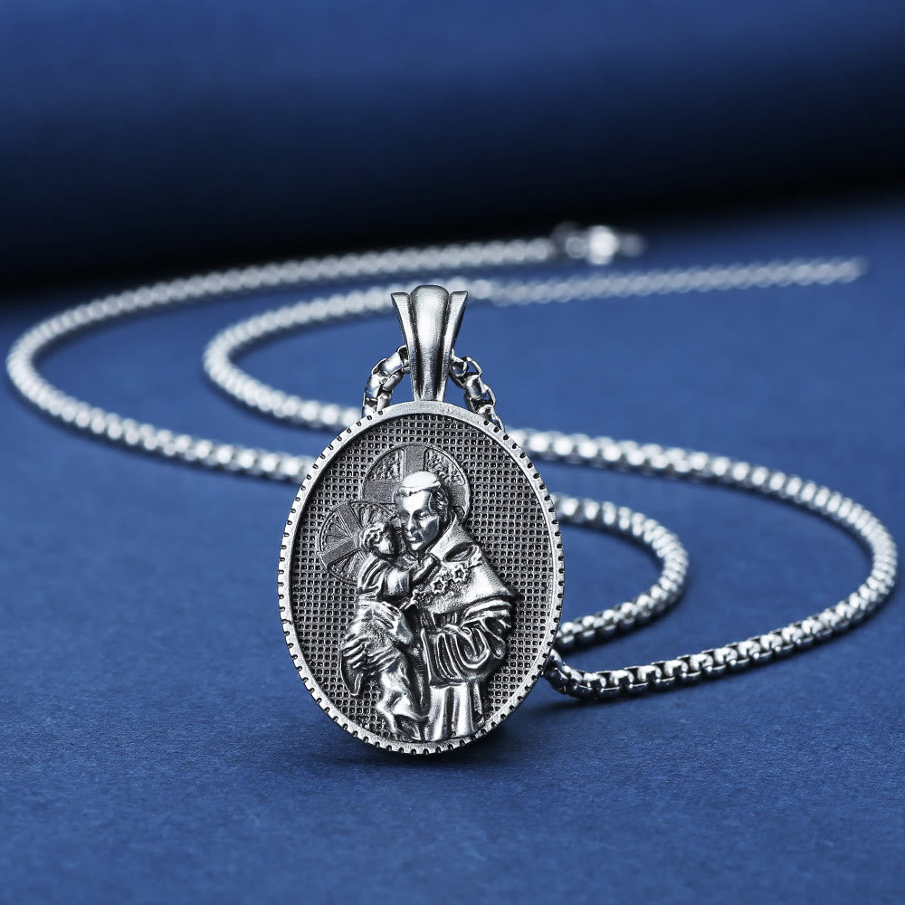 christiandiscipleshopthe St. Anthony and the Child Jesus Pendant Necklace