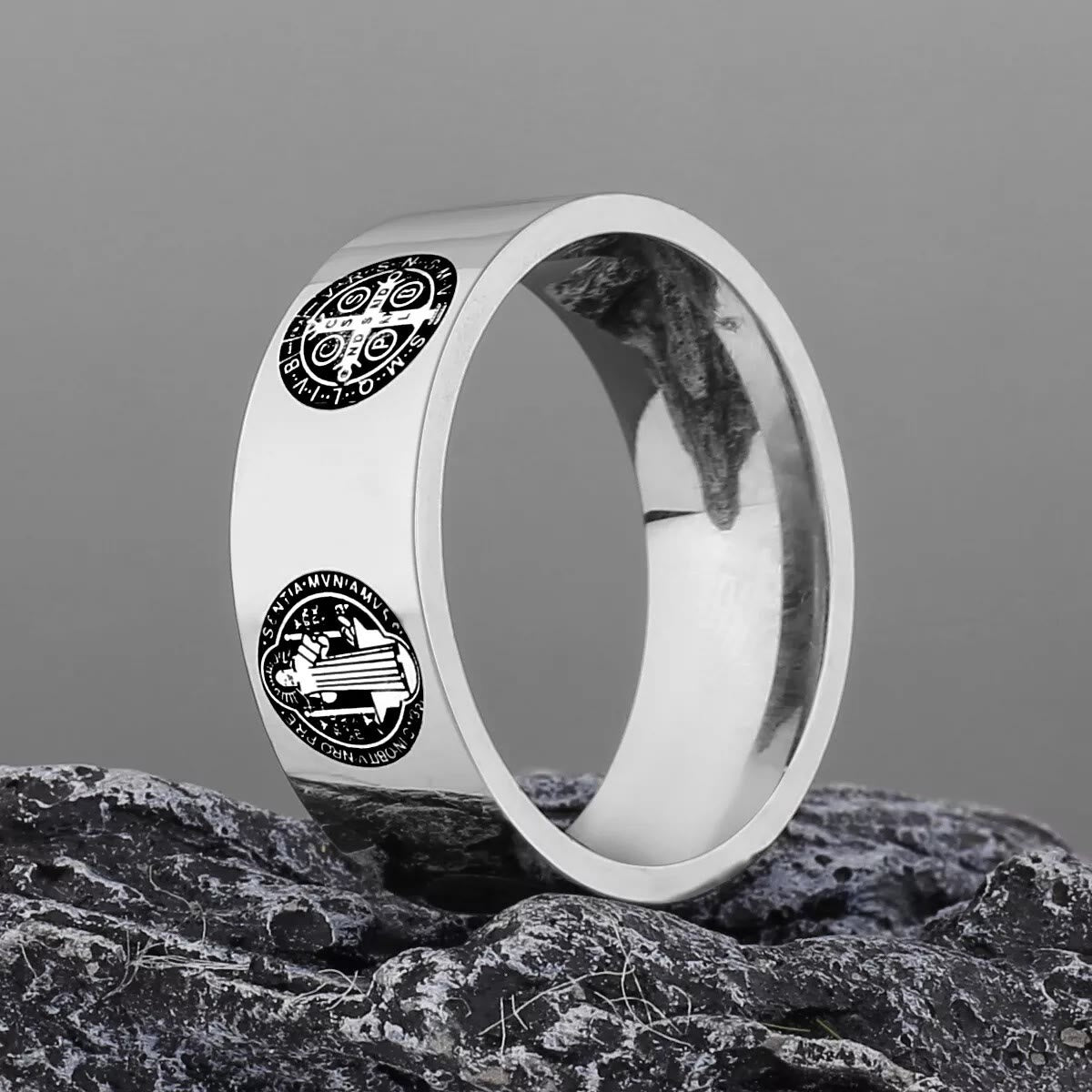 Christiandiscipleshop Religion St. Benedict Titanium Ring
