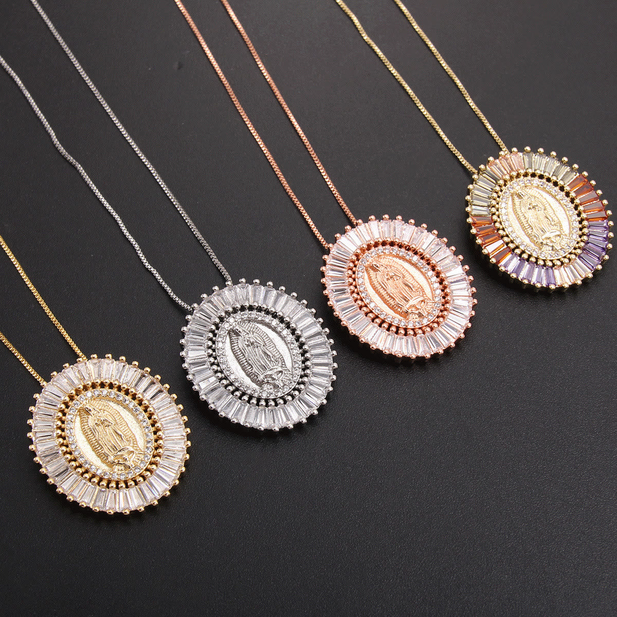 Christiandiscipleshop Our Lady of Guadalupe Zirconia Amulet Pendant Necklace