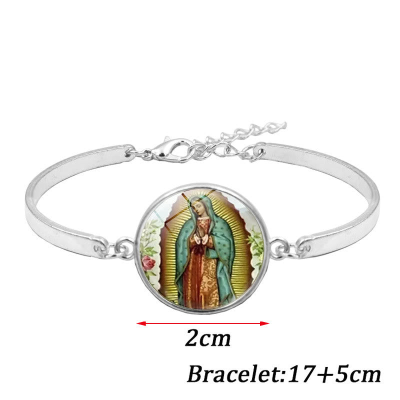 Christiandiscipleshop God Bless The Rose Of The Virgin Mary Glass Jewelry Set