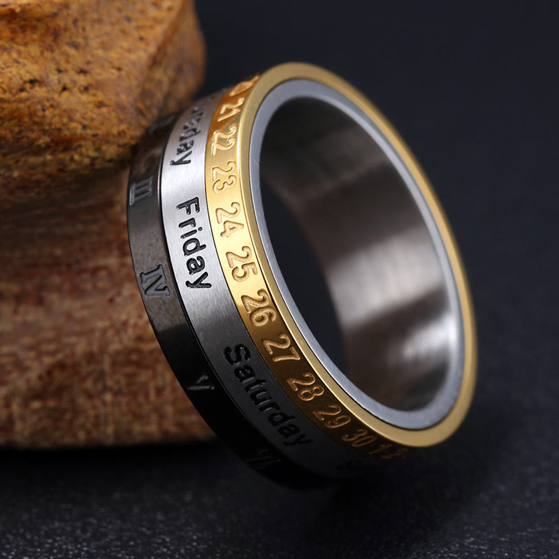 Christianartworkshop "The Genesis" Time and Date Ring: God's Seven Days of Creation