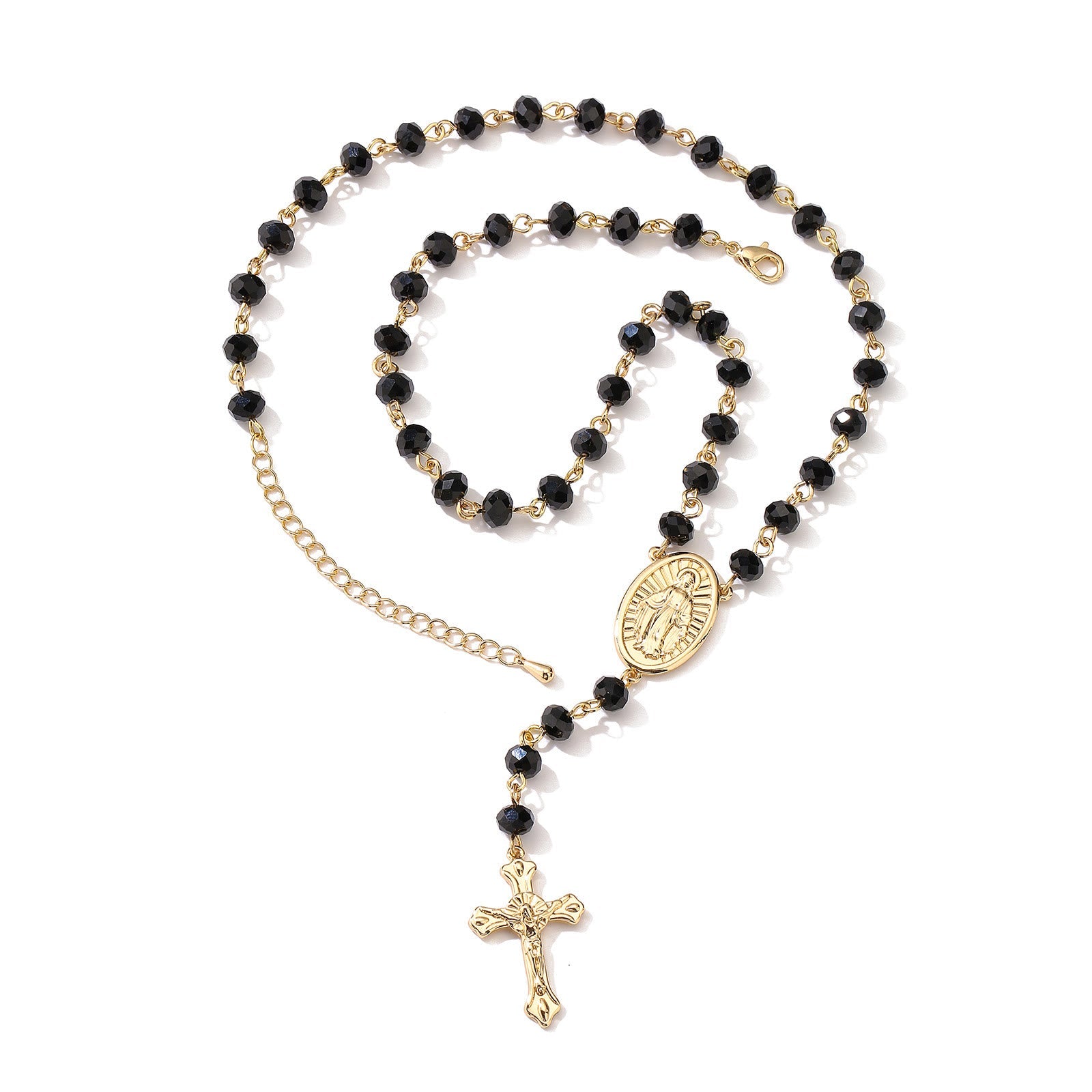 christiandiscipleshop Virgin Mary Medal & Crucifix Pendant Necklace