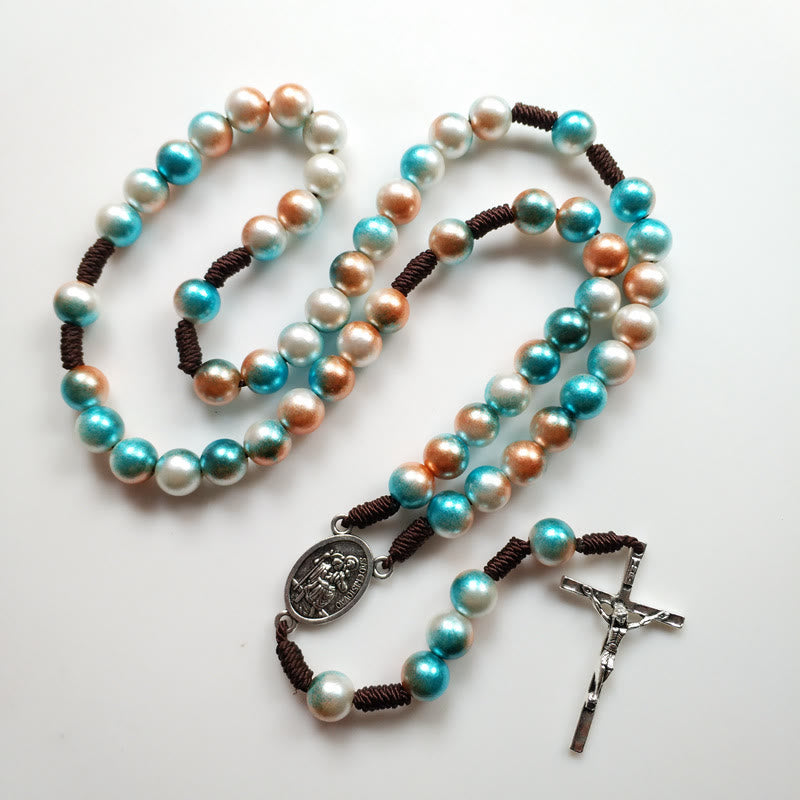christiandiscipleshopSt. Christopher Medal Multicolor Rosary