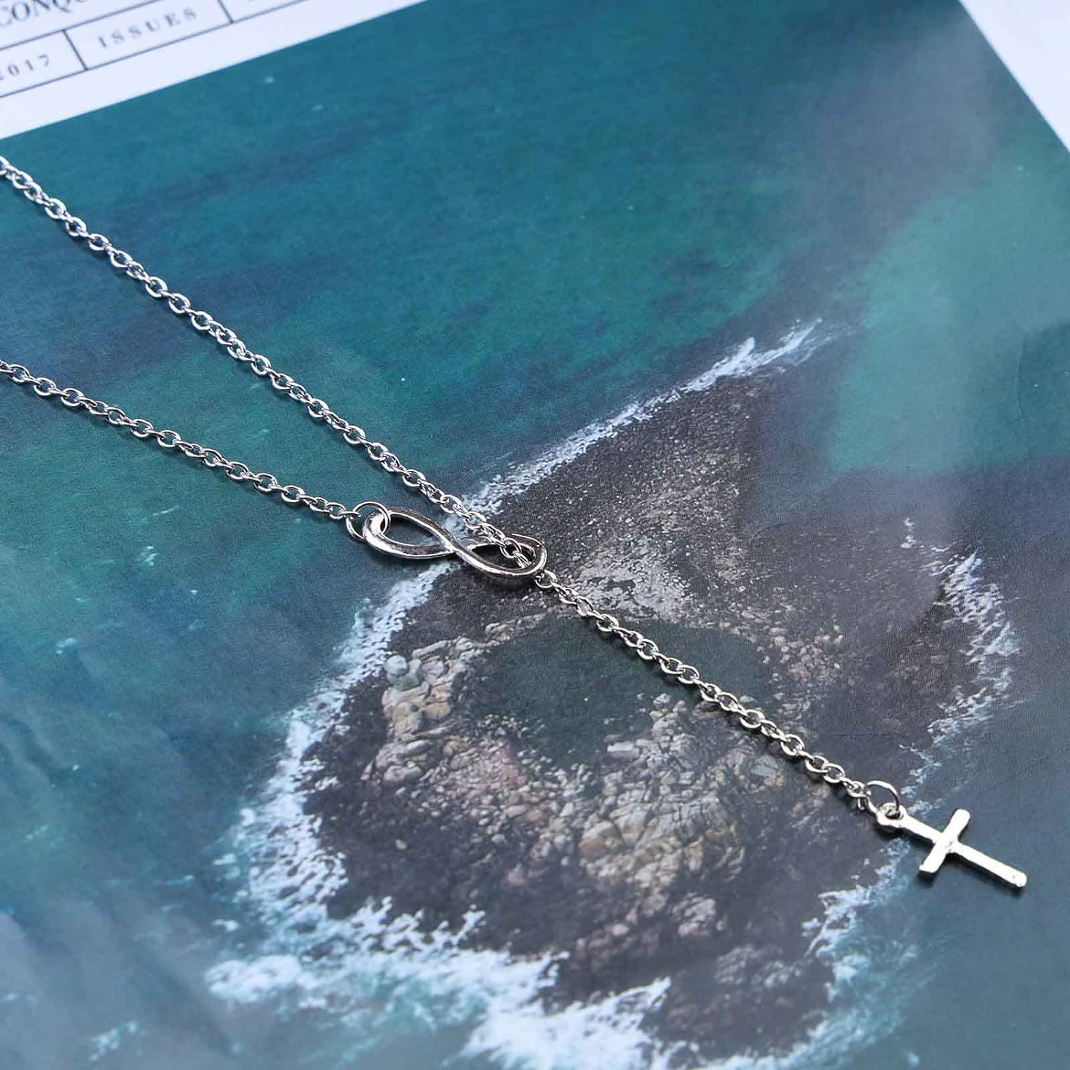 Christiandiscipleshop Eternal Infinity Symbol & Cross Silver Necklace
