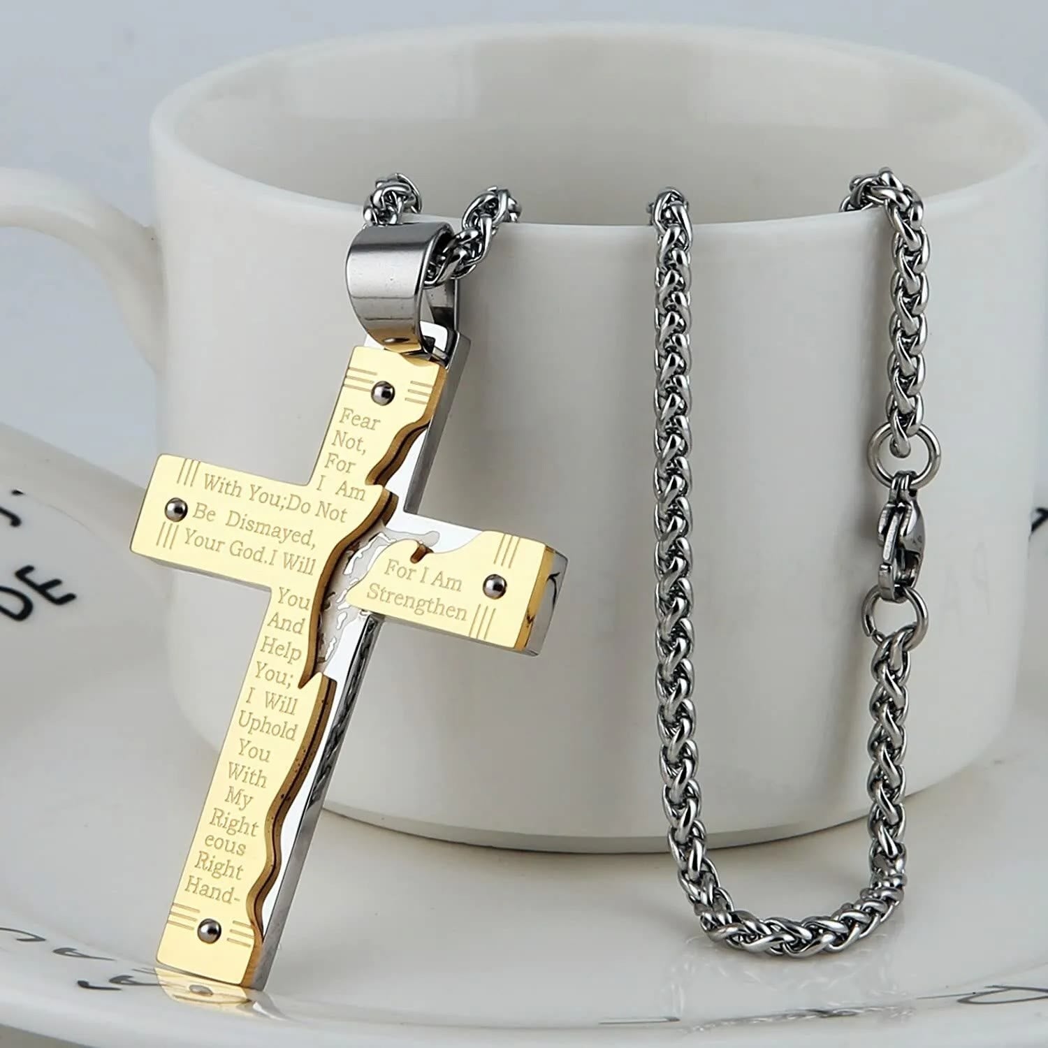 christiandiscipleshop Jesus christiandiscipleshop Crucifix Religion Cross Pendant Necklace