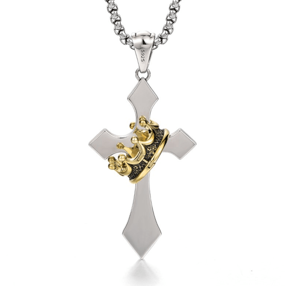 christiandiscipleshop The Crown Cross Necklace Religion Jewelry