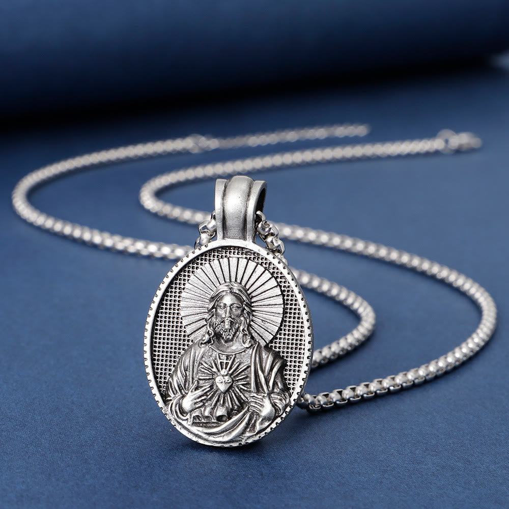 christiandiscipleshopthe Jesus Sacred Heart Christ Necklace