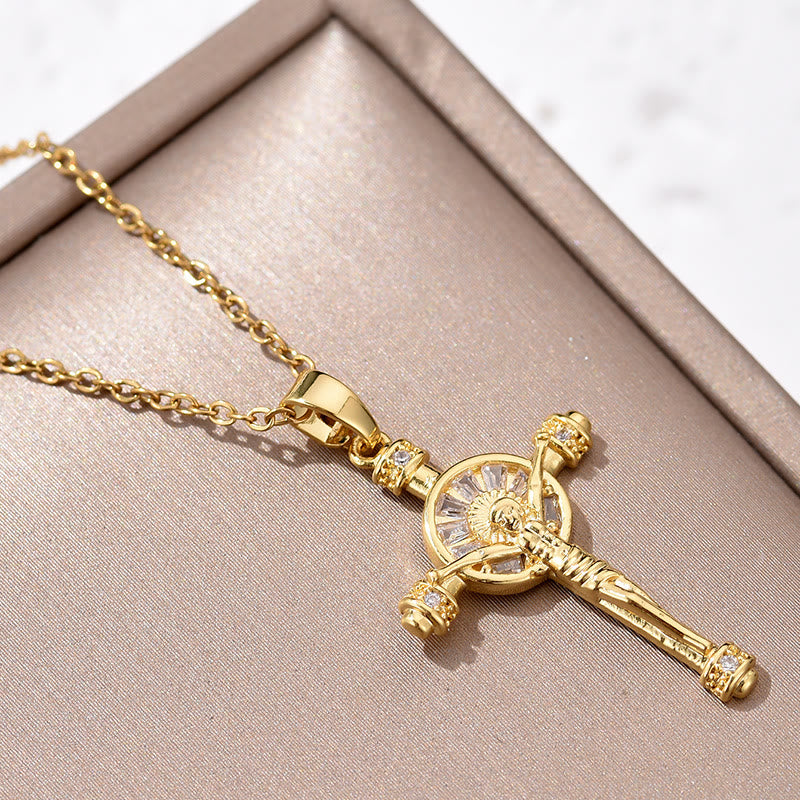 christiandiscipleshop Jesus Cross Crucifix Christian Faith Necklace