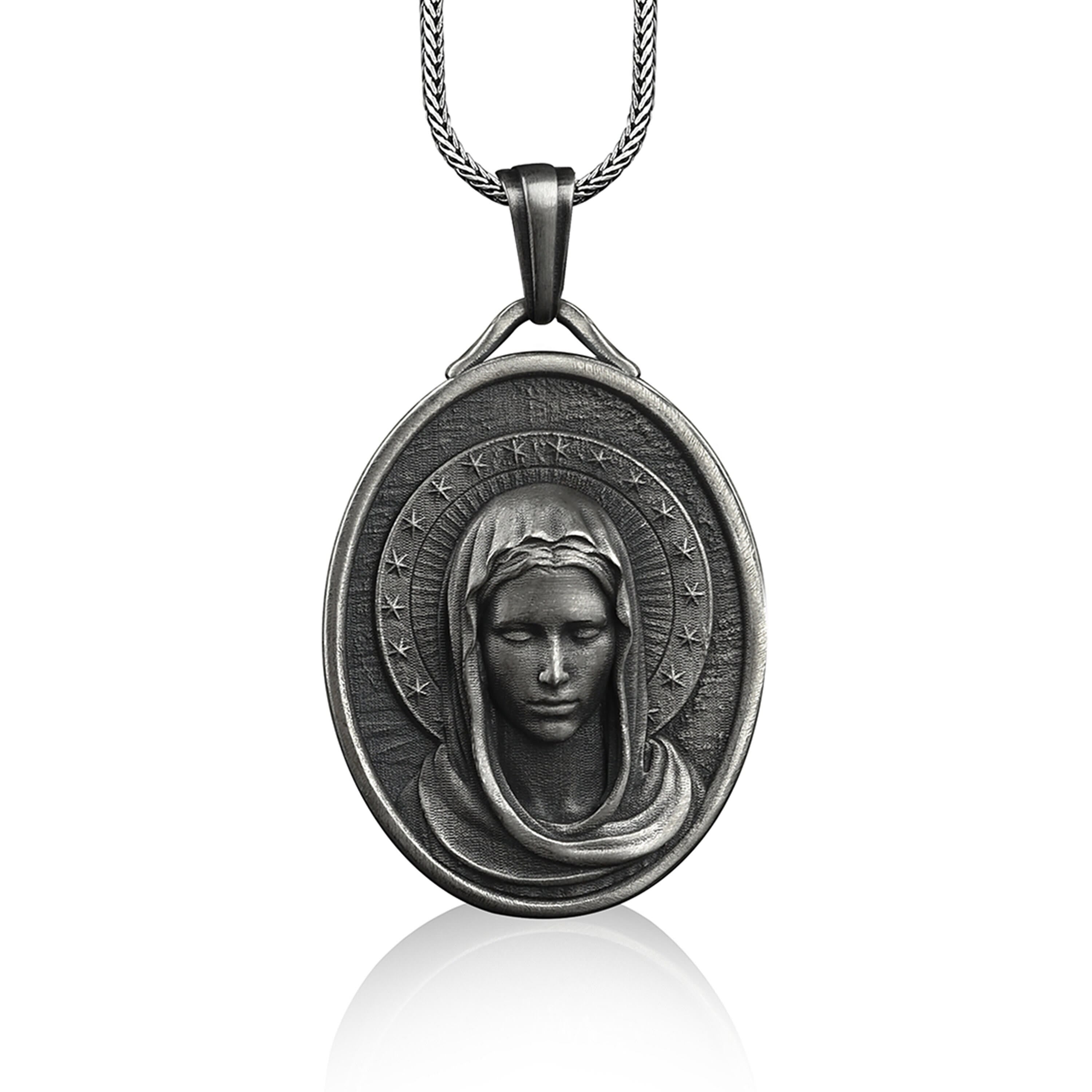 Christianartworkshop Assumption of the Virgin Mary Stainless Steel Necklace