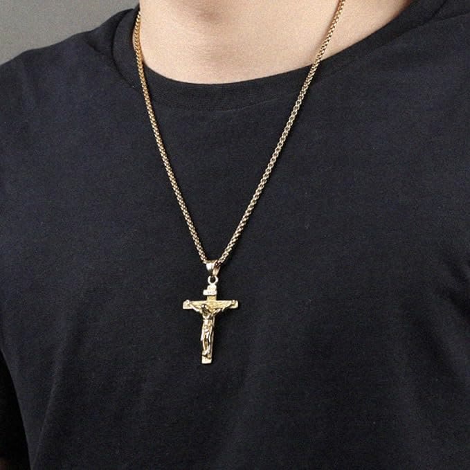 christiandiscipleshop Jewelry Crucifix Pendant Charm Necklace