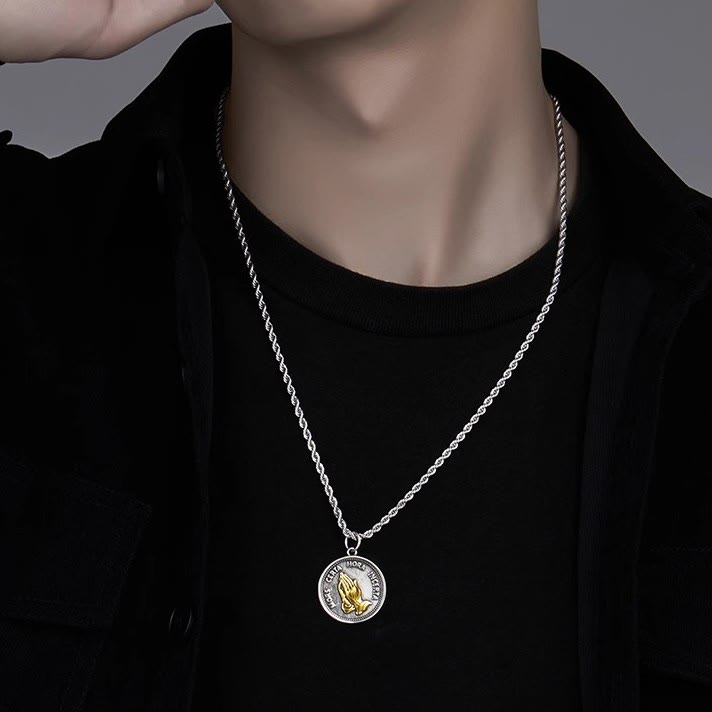 Christiandiscipleshop Cubic Praying Hands Charm Necklace