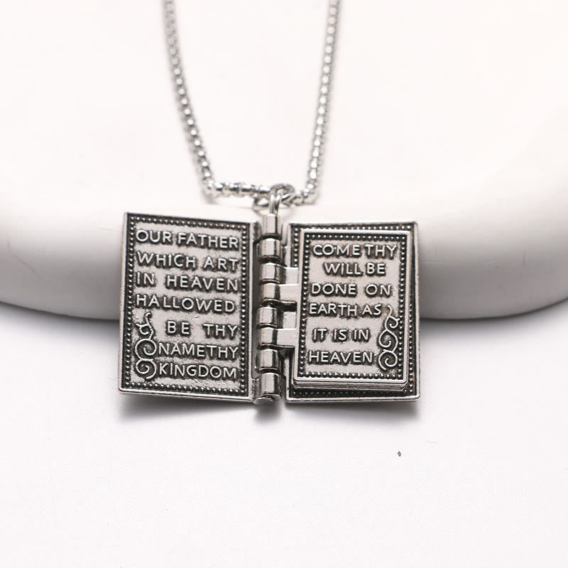 christiandiscipleshop Turnable Holy Bible Pendant Christian Necklace