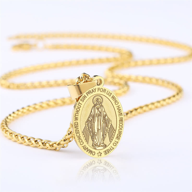 christiandiscipleshop Miraculous Mary Pendant Religion Necklace