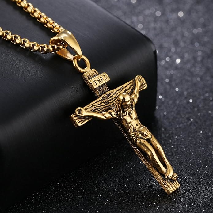 christiandiscipleshop Jewelry Crucifix Pendant Charm Necklace