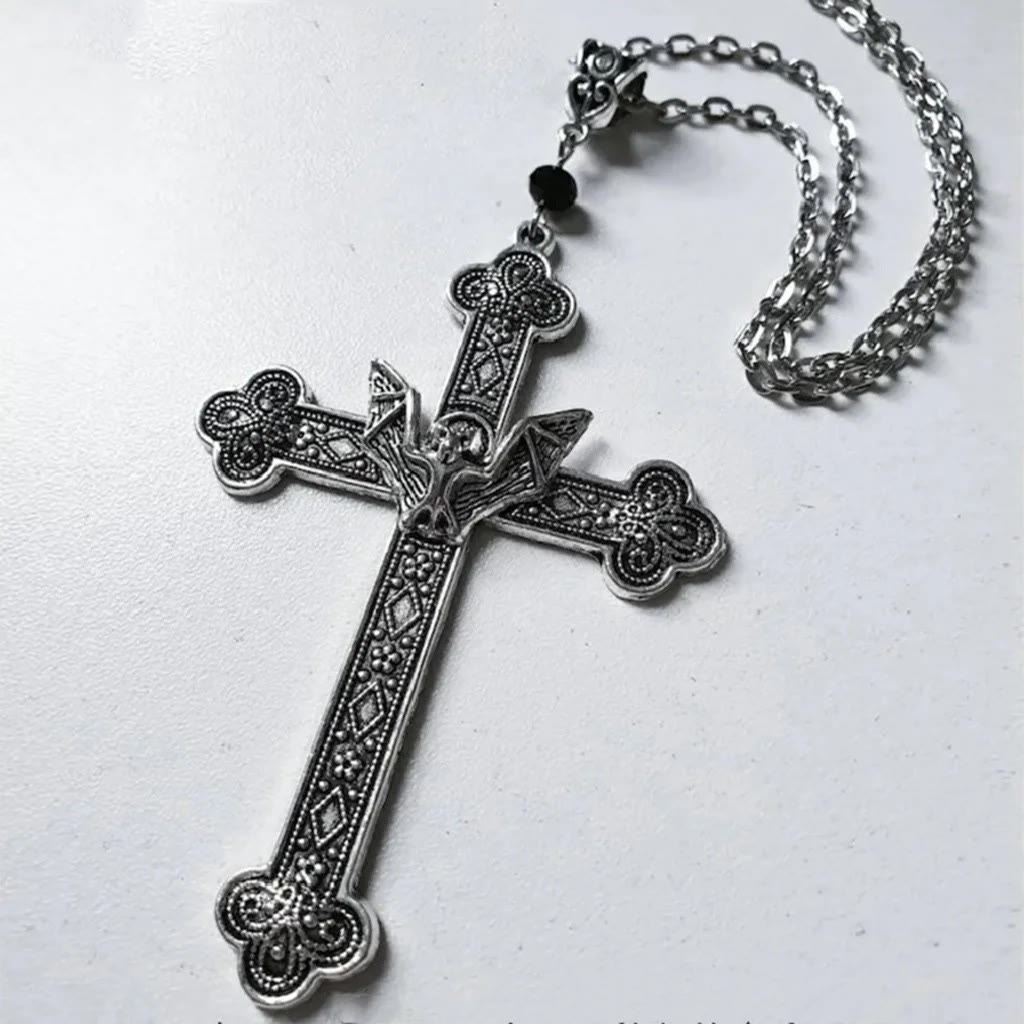 Christiandiscipleshop Retro Religious Christian Faith Cross Bat Necklace