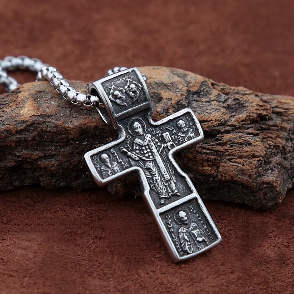 Christiandiscipleshop St Benedict Cross Jesus Orthodox Crucifix Pendant Necklace