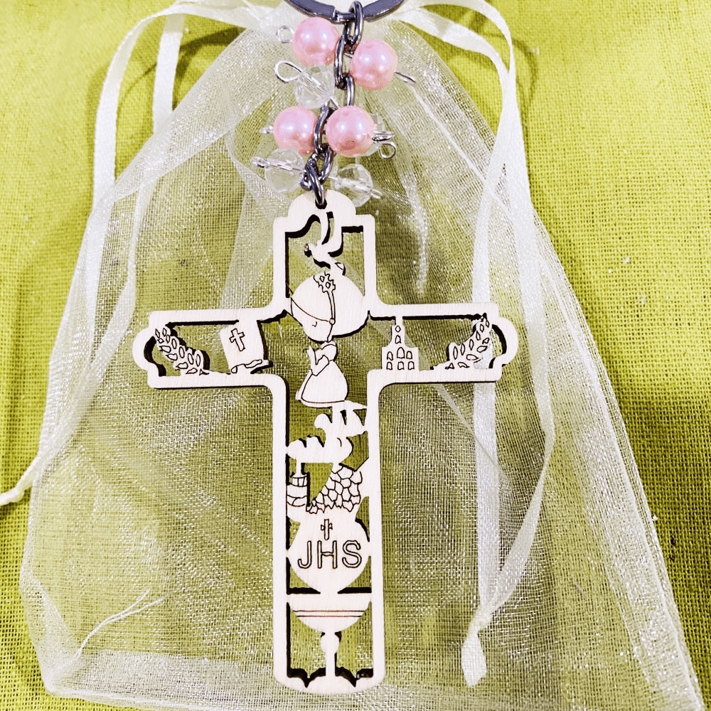 Christiandiscipleshop Religious Baptism Christ Wooden Plaque Keychain