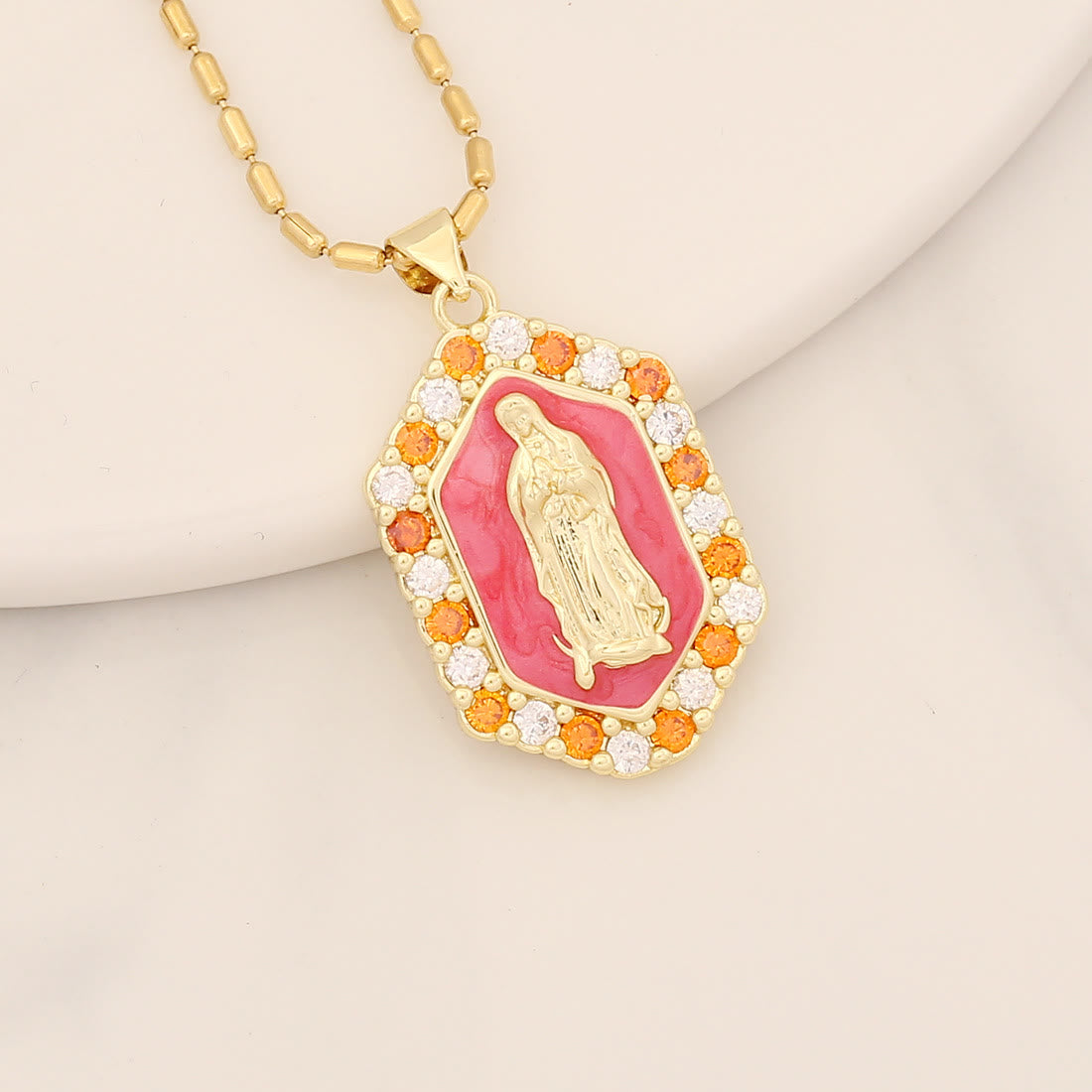 Christiandiscipleshop Exquisite Blessed Mary Micro-inlaid Zircon Necklace