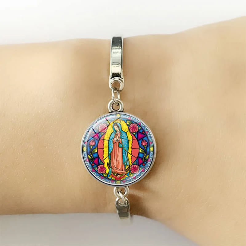 Christiandiscipleshop Santa Maria Our Lady Religious Glass Jewelry Set