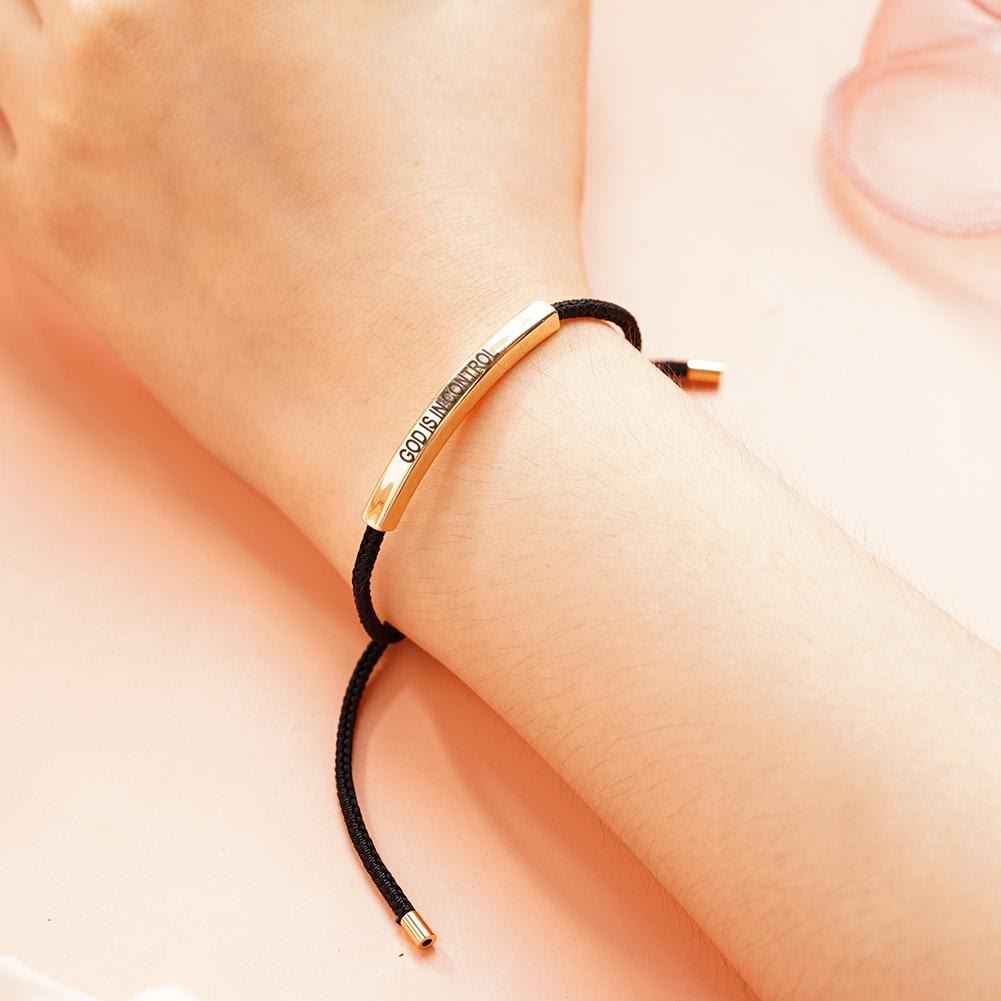 Christiandiscipleshop Simple Style God Blessed Adjustable String Bracelet