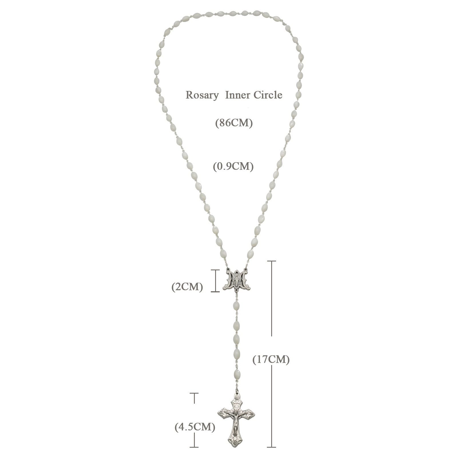 Christianartworkshop Blessed Virgin Mary: Catholic Mother-of-Pearl Rosary