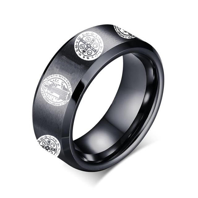 Christiandiscipleshop Religion St. Benedict Titanium Ring