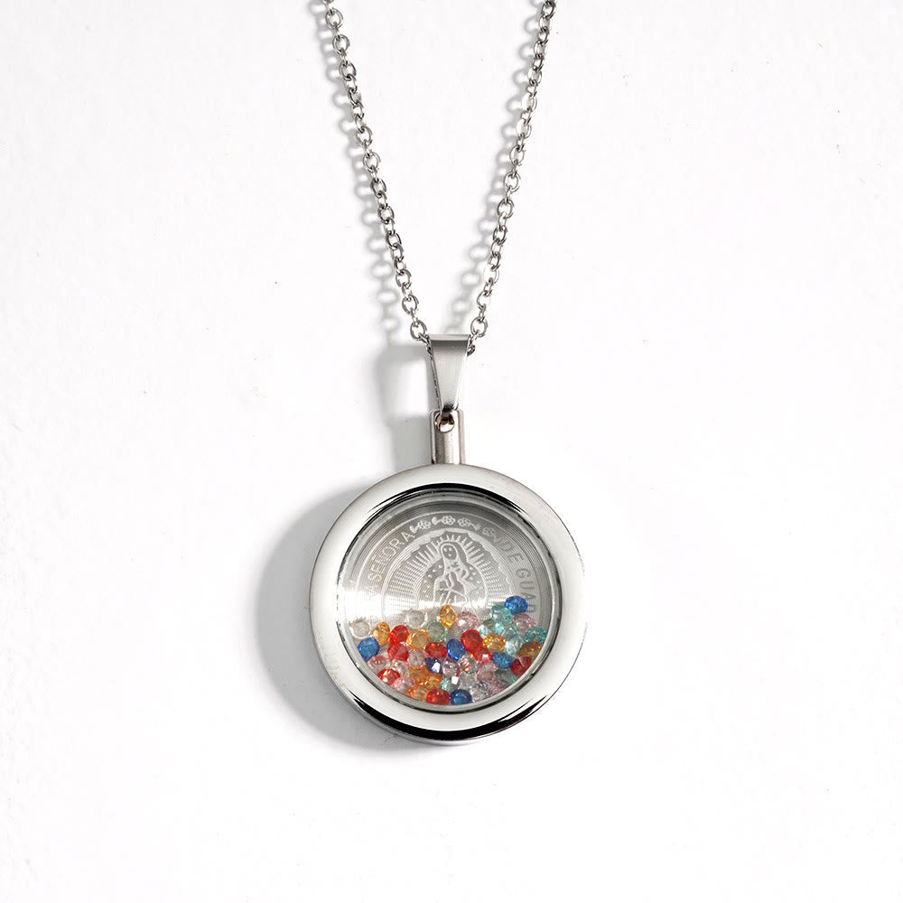 Christiandiscipleshop Gold Round Reversible Necklace: Our Lady and St. Benedict