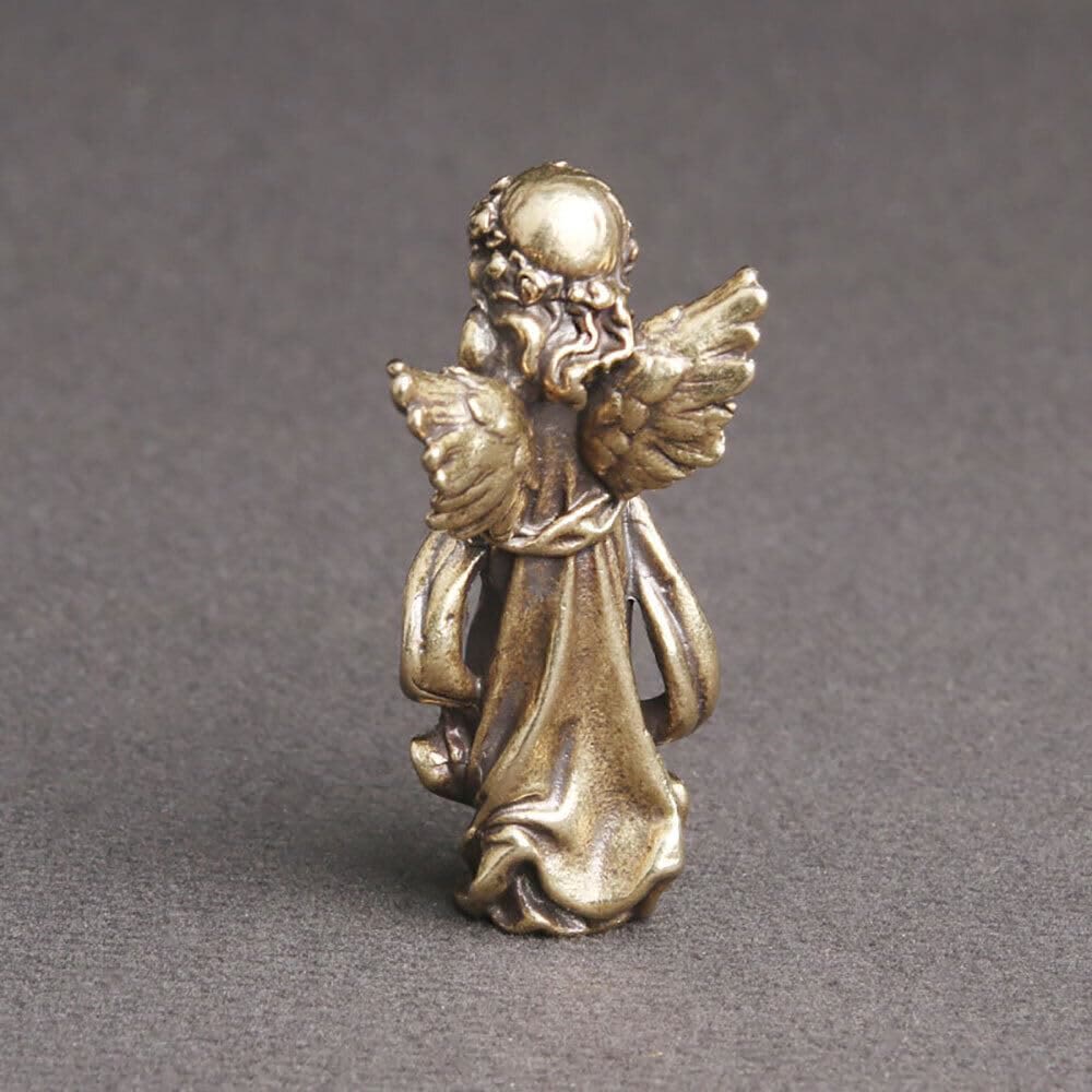 Christiandiscipleshop Retro Style Brass Stereoscopic Bronze Guardian Angel Desktop Decorations Ornament