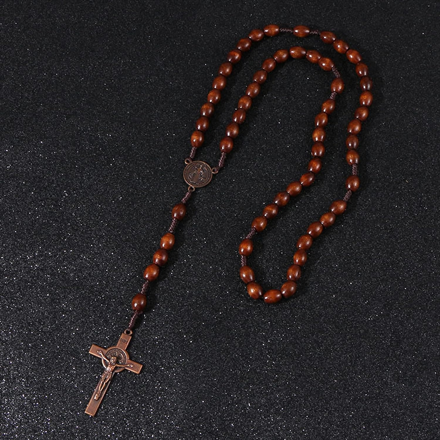 Christiandiscipleshop St. Benedict Olive Wood Prayer Rosary
