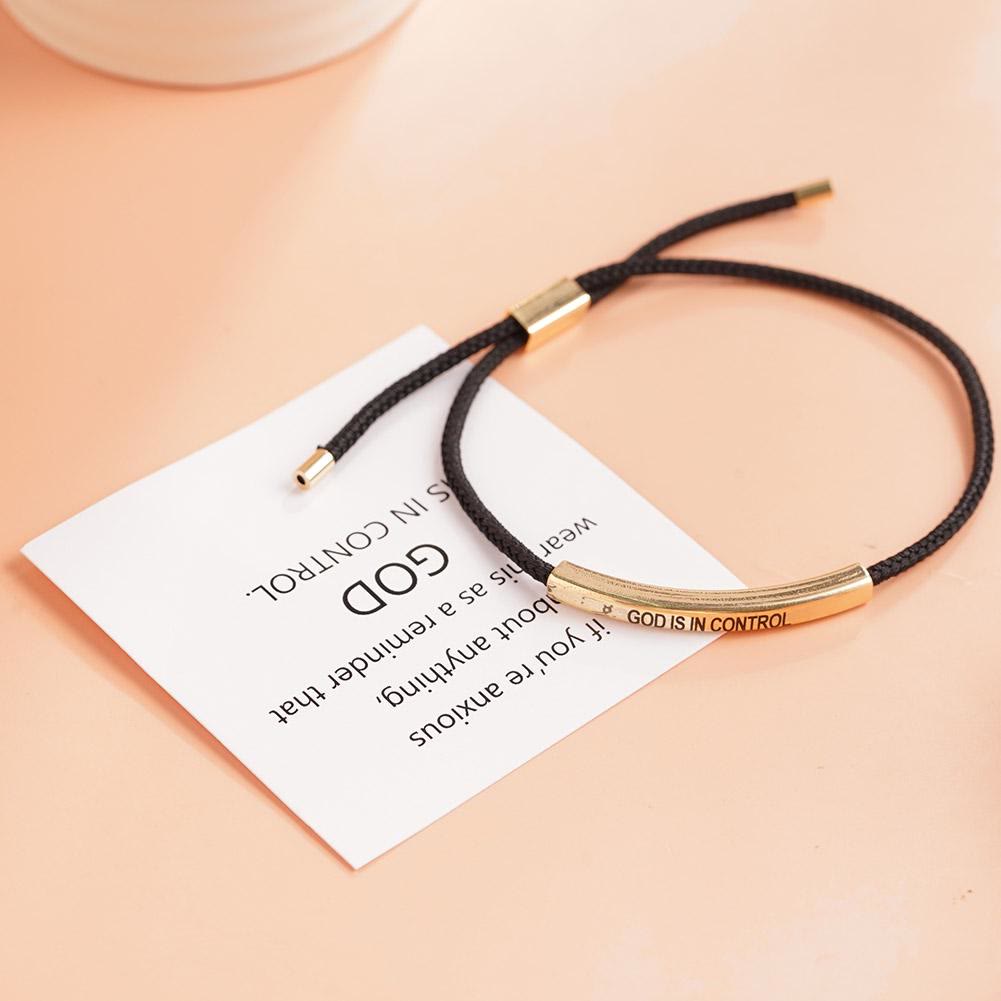 Christiandiscipleshop Simple Style God Blessed Adjustable String Bracelet