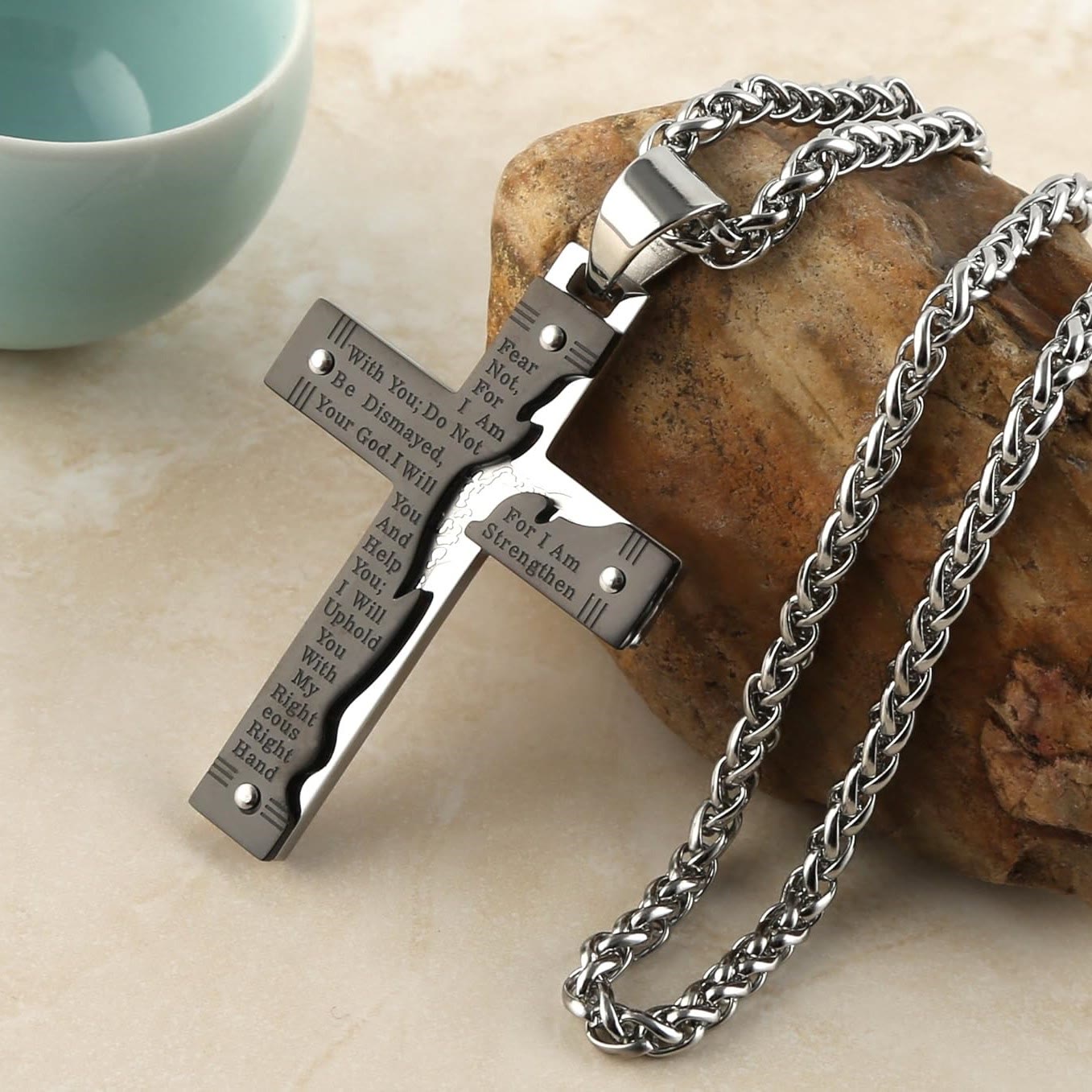 christiandiscipleshop Jesus christiandiscipleshop Crucifix Religion Cross Pendant Necklace