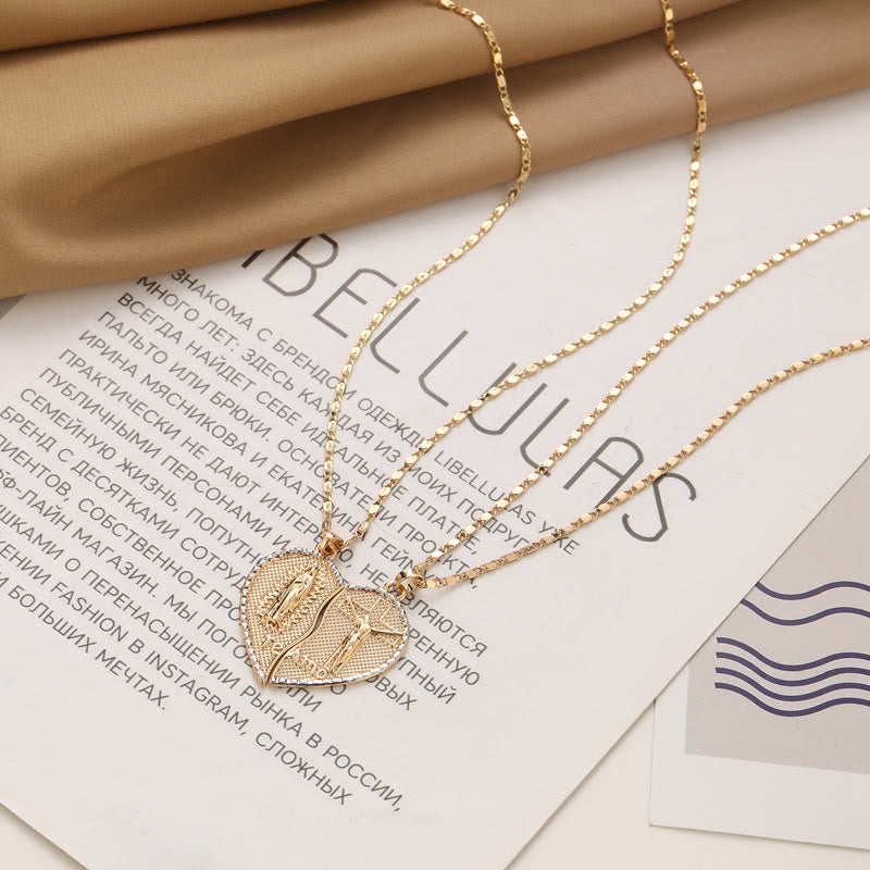 christiandiscipleshopthe Our Lady of Guadalupe & Crucifix 2-in-1 Heart Stacking Necklace