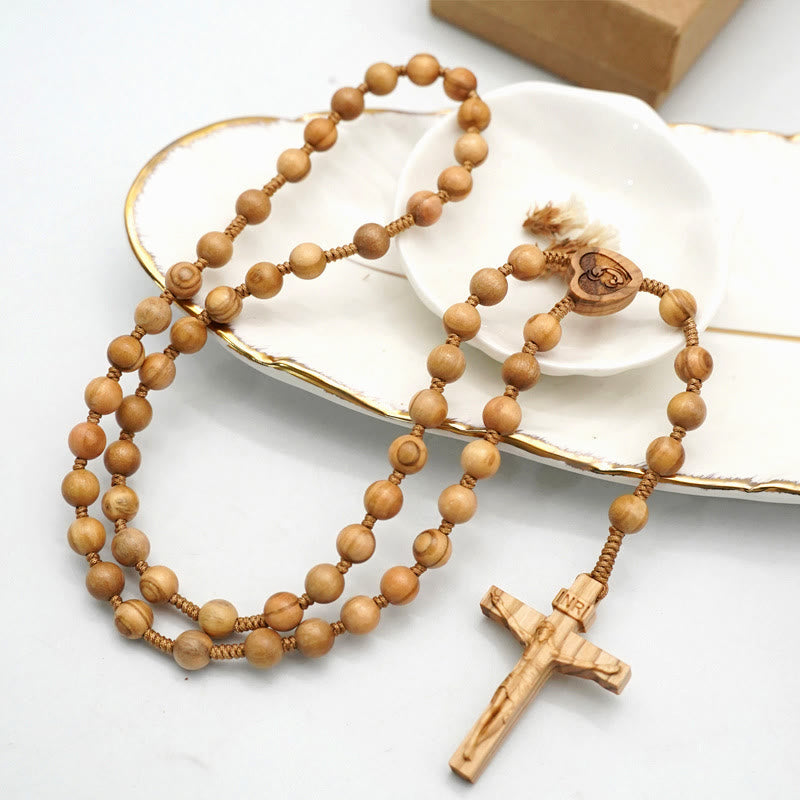 christiandiscipleshop Handmade Olive Wood Quality Praying Rosary