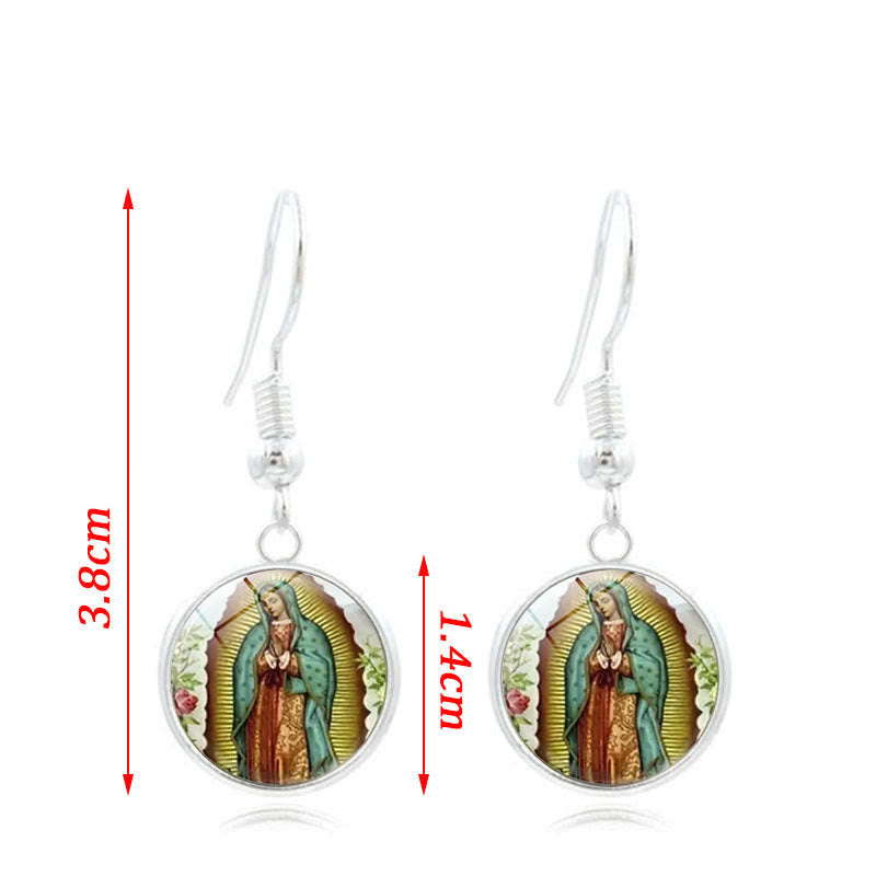 Christiandiscipleshop God Bless The Rose Of The Virgin Mary Glass Jewelry Set