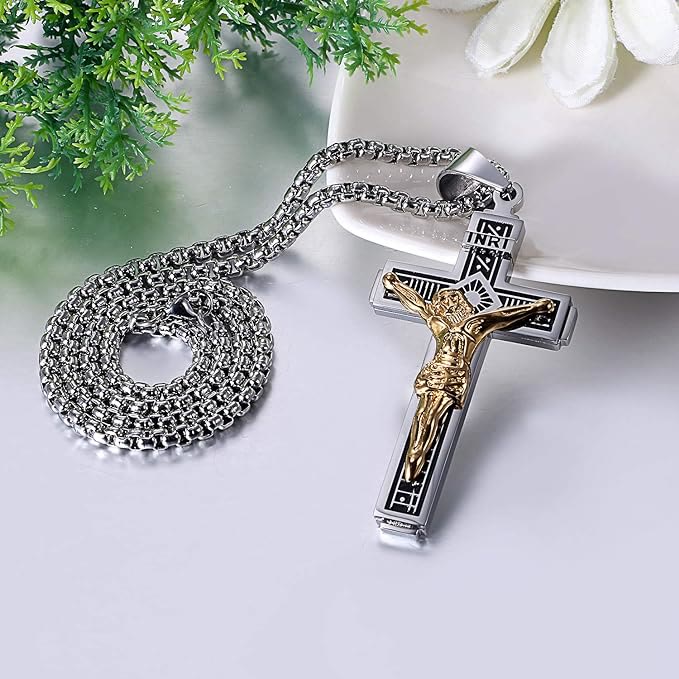 Christiandiscipleshop Crafted Jesus Christiandiscipleshop Crucifix Titanium Necklace