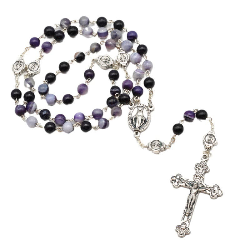 Christianartworkshop Agate Blessing Prayer Rosary (3 color)